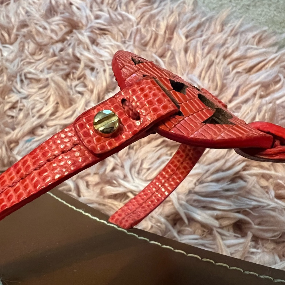 Tory Burch Red Mini Miller Leather Sandals - Picture 6 of 6